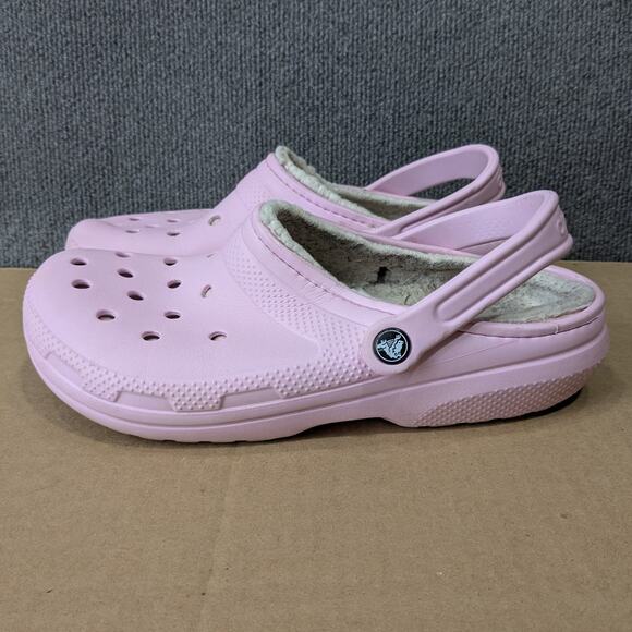 Crocs Classic Fur Lined Unisex Comfort Clog Size 9M/11W Slip On Shoes Strap - Picture 1 of 14